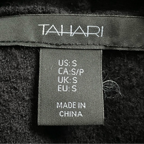 TAHARI 100% Merino Wool Black Vest - Picture 5 of 8